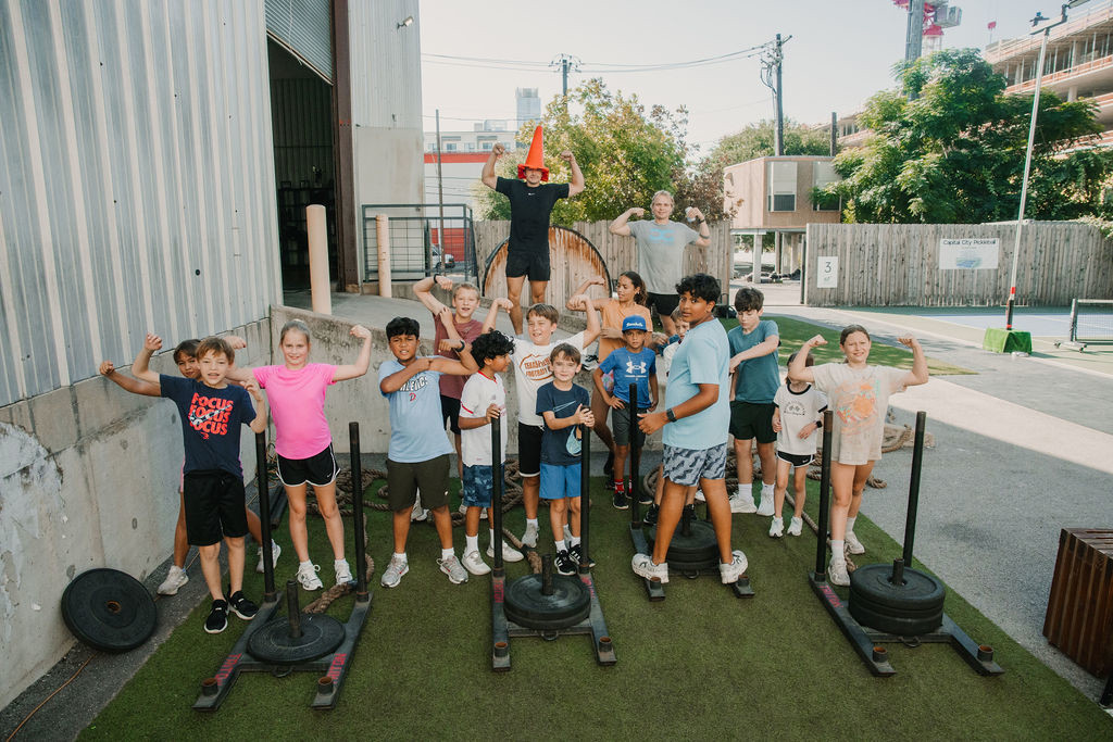 Mitz Albarran with youth fitness class — OPTML Performance 